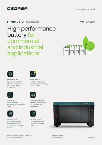 Data sheet E/Bick HV