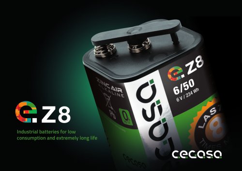 Industrial batteries for low consumption and extremely long life