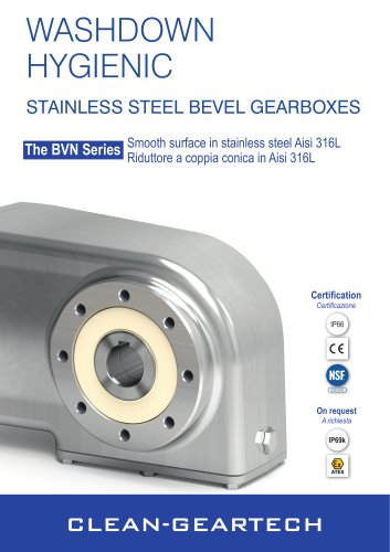 WASHDOWN HYGIENIC  The BVN Series