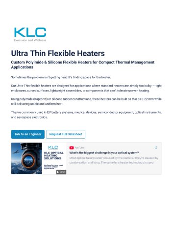 KLC Ultra Thin Flexible Heater 