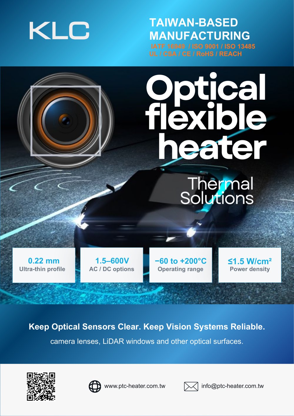 Optical Flexible heater - Taiwan King Lung Chin PTC Co., Ltd.