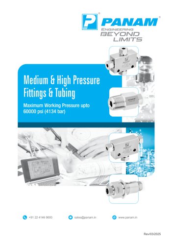 Medium and High Pressure Fittings and Tubings