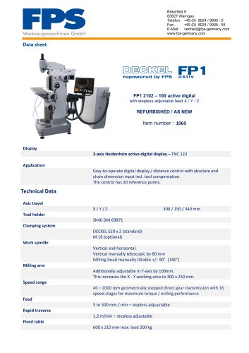 FP1 2102 – 100 active digital