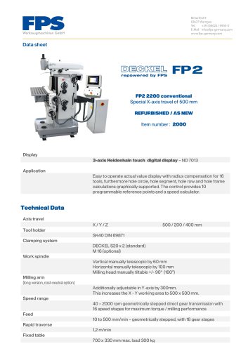 FP2 2200 conventional