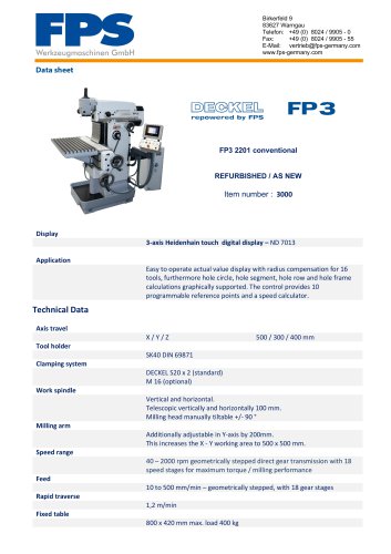 FP3 2201 conventional
