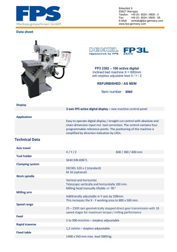 FP3 2302 – 100 active digital