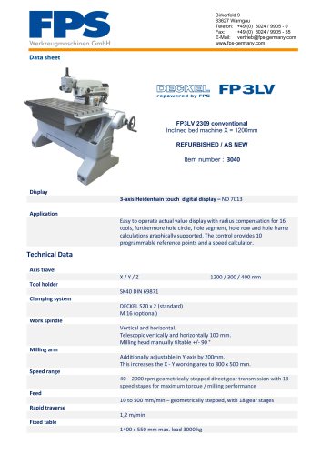 FP3LV 2309 conventional