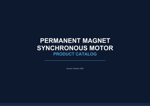 PERMANENT MAGNET SYNCHRONOUS MOTOR