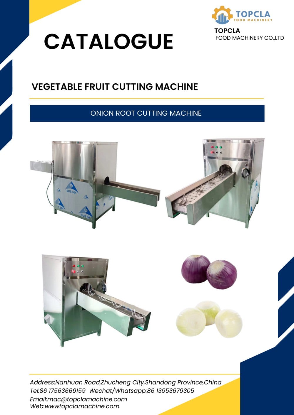 ONION ROOT CUTTING MACHINE - TOPCLA FOOD MACHINERY CO., LTD