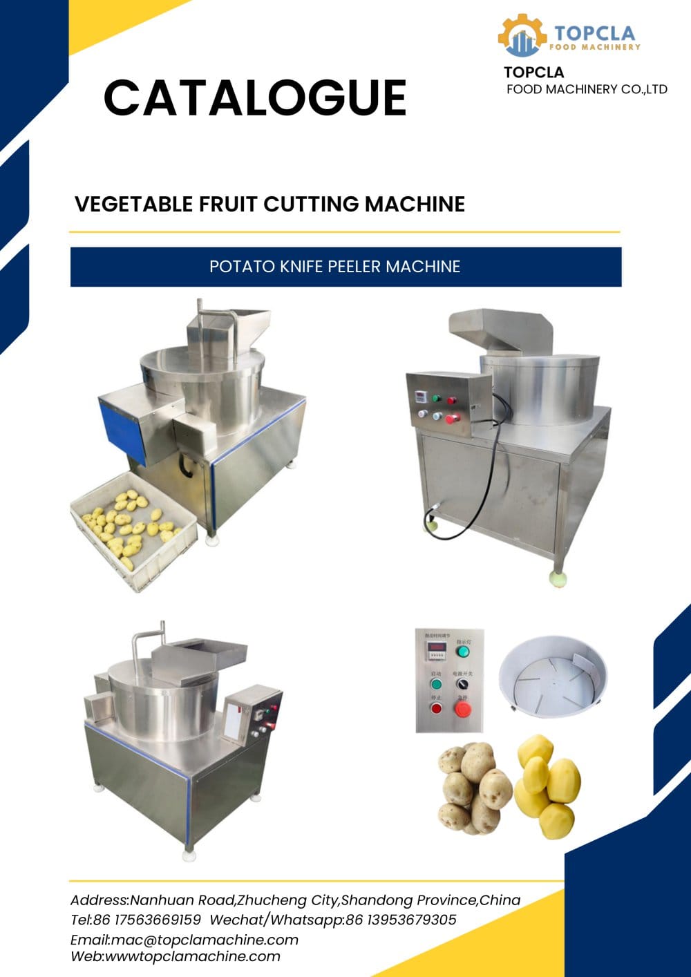 POTATO KNIFE PEELER MACHINE - TOPCLA FOOD MACHINERY CO., LTD