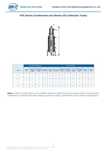 KFS Series Condensate and Waste-Oil Collection Tanks