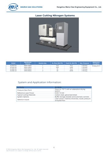 Laser Cutting Nitrogen Systems