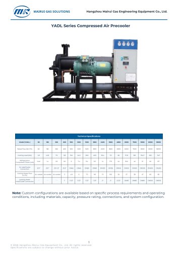 YADL Series Compressed Air Precooler