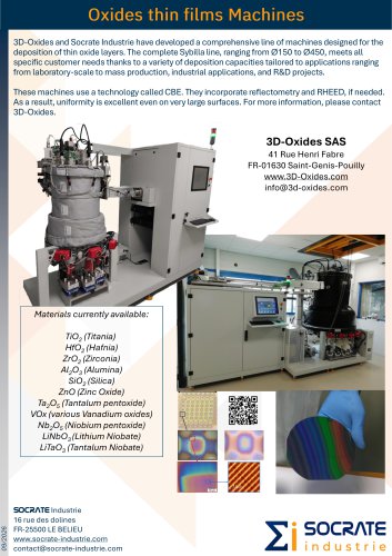 Oxides thin films Machines