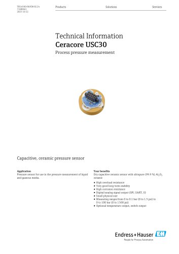 Technical Information - Ceracore USC30