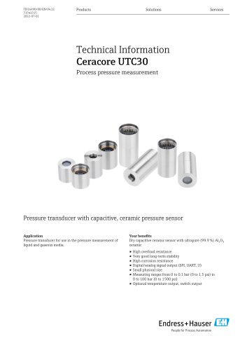Technical Information - Ceracore UTC30