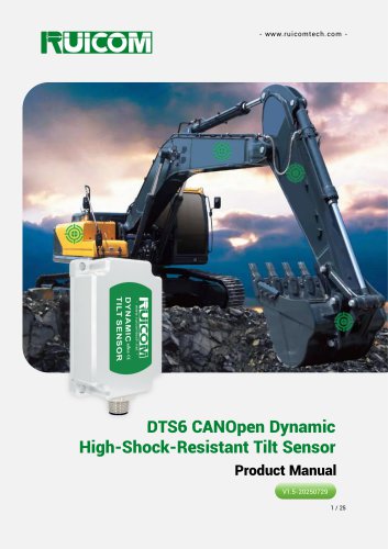 RUICOM DTS6 CANOpen Dynamic High-Shock-Resistant Tilt Sensor