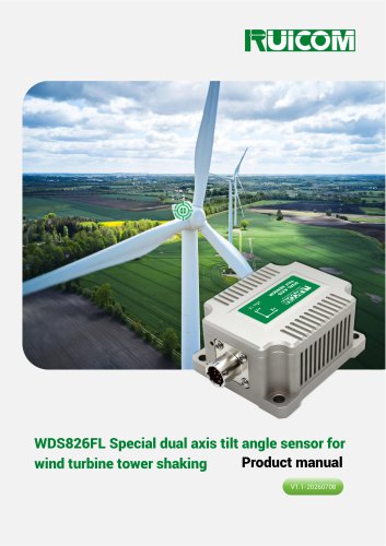 WDS826FL Special dual axis tilt angle sensor for wind turbine tower shaking