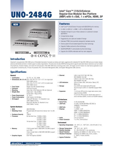 UNO-2484G V2 - Modular Embedded Box PC with 11th Gen Intel® Core™ i CPU -  Advantech