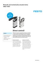 Manually and mechanically actuated valvesManually and mechanically actuated valves VMEF / VHEF - 1