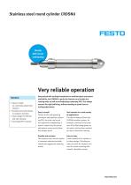 Stainless steel round cylinder CRDSNU-1