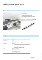 Stainless steel round cylinder CRDSNU-2