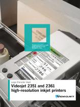 Videojet 2351 and 2361 high-resolution inkjet printers - 1