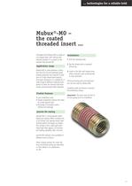 Mubux®-MO ? the coated threaded insert ...-1