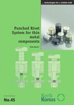 Punched rivet system for thin mouldings