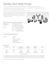 Top Line Sanitary Butt Weld Fittings - 2