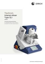 EIRICH实验室混合器类型EL1