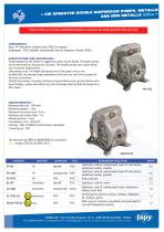 Pneumatic double diaphragm pumps, metallic/plastic 1'': PP1xx - AL1xx - INOX1xx-1
