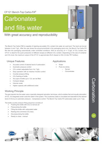 CF121 Bench -Top Carbo-Fill® Carbonator-Filler