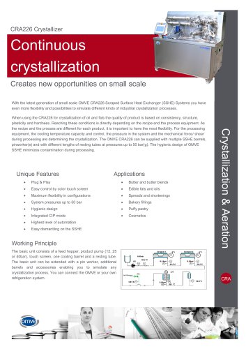 CRA226 Crystallizer for fat and oils