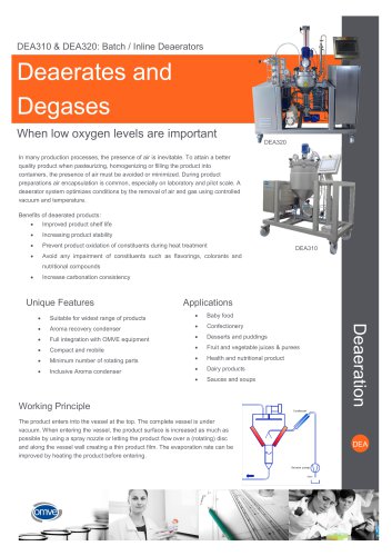 DEA range Batch and Inline Deaerator