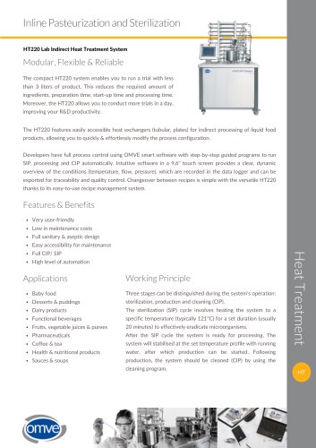 OMVE HT220 HTST/UHT System