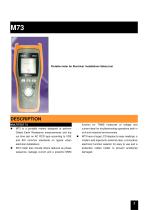 Multifunction Tester for Safety Tests and Power Analysis M73 - 2