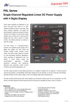 PSL Series Single-Channel Regulated Linear DC Power Supply with 4 Digits Display - 1