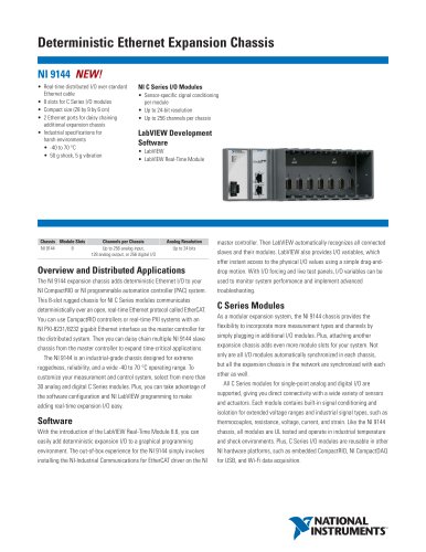 NI 9144 8-Slot Deterministic Ethernet Chassis for C Series Modules