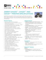 ZEBRA® GX420D™ , GX420T™ AND GX430T™ PRINTER SPECIFICATIONS - 1