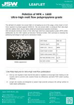 Pelletize of MFR = 1600 Ultra-high melt flow polypropylene grade - 1