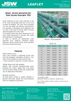 Stock Screw elements for  Twin Screw Extruder TEX - 1