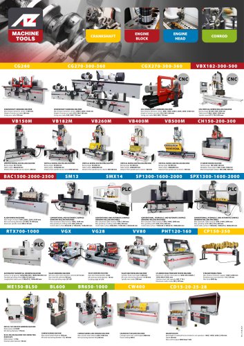 A complete range of grinding machines for engine rebuilding