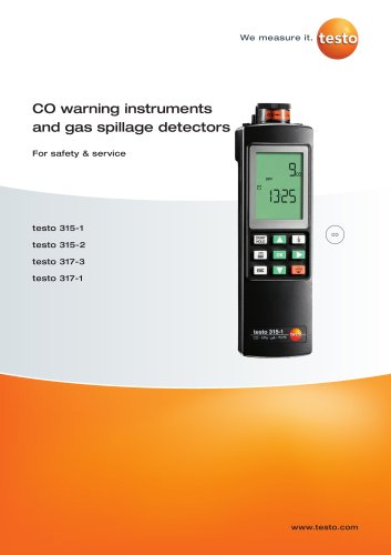 CO warning instruments and gas spillage detectors