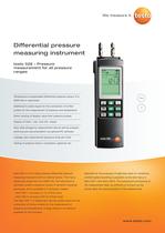 Differential pressure measuring instrument - testo 526 - 1