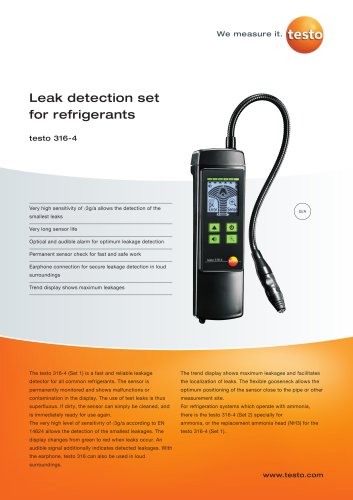 Leak detection set for refrigerants - testo 316-4