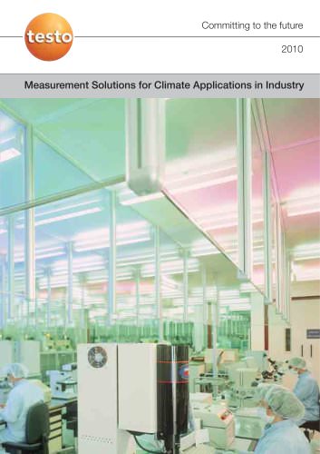 Measurement Solutions for Climate Applications in Industry