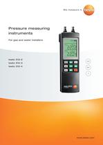 Pressure measuring instruments - For gas and water installers - 1