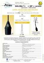 Data sheet - Level detector for solids - SOLIBA Ex GP certified ATEX