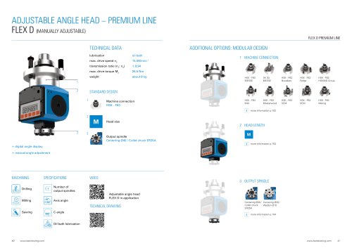 Product sheet: Adjustable angle head BENZ FLEX D